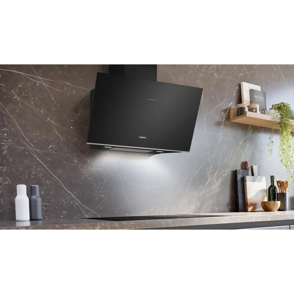 Siemens LC91KLT60B IQ-700 90cm Angled Chimney Hood - BLACK - Appliance City