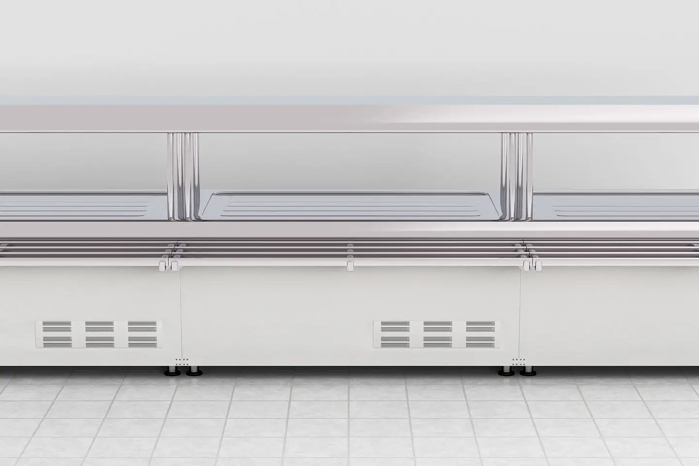 How do I get The Drip Pan Out of The Refrigerated Display Case
