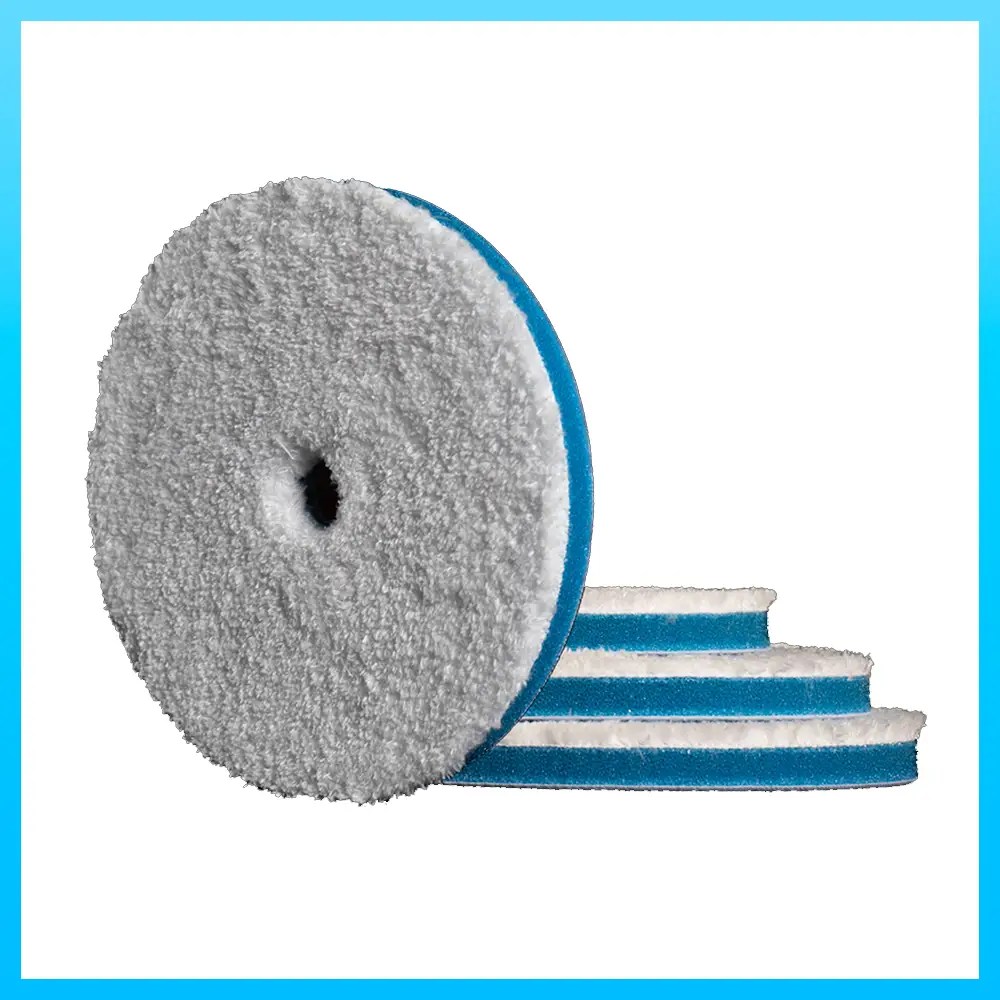 RUPES Blue Microfiber Pads 3" 6" Professional Cleaning Supply