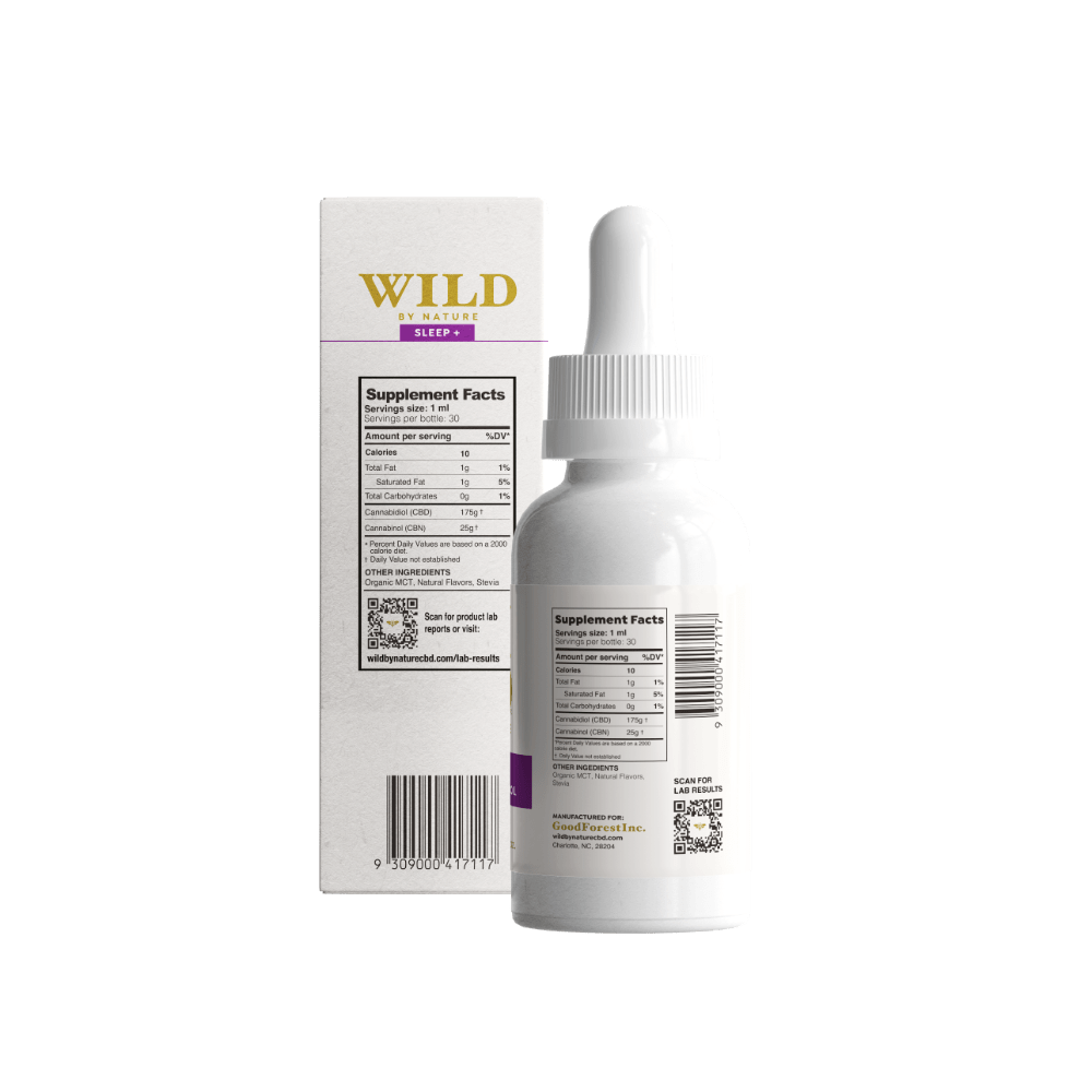SLEEP+ Full Spectrum CBD tincture 6000mg/30ml (200mg/ml) Wild By