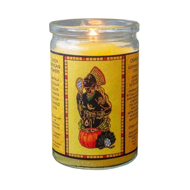 Oshun Seven African Powers Voodoo Candle New Orleans Historic Voodoo Museum