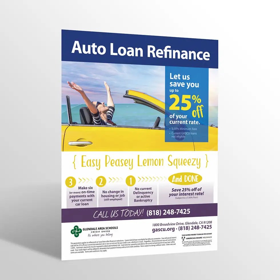 Auto Loan Refinance Ad Green Tulip Design