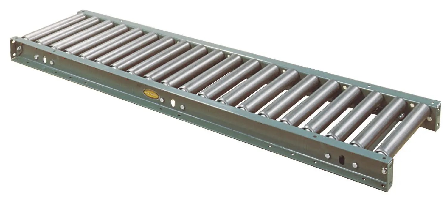 18" Wide Aluminum Gravity Roller Conveyor with 6" Roller Centers