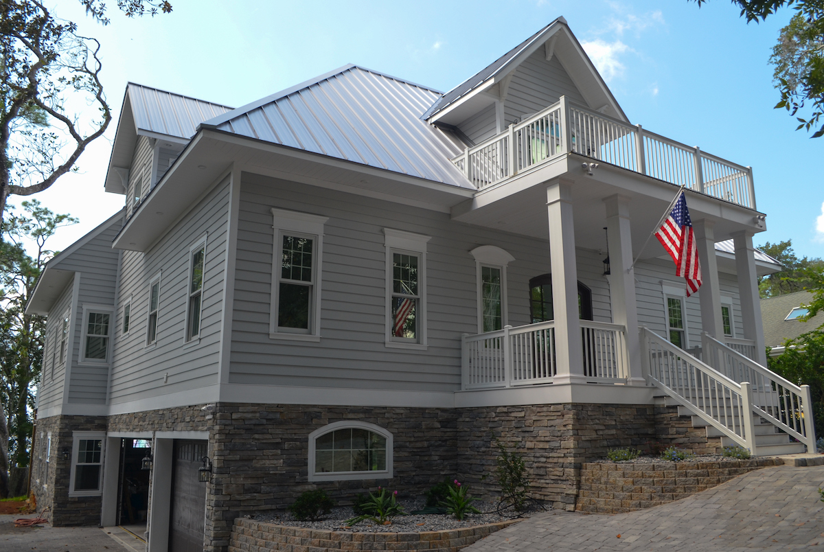 Construction of Waterfront St. Andrews Bay Home Complete Mark Mercer