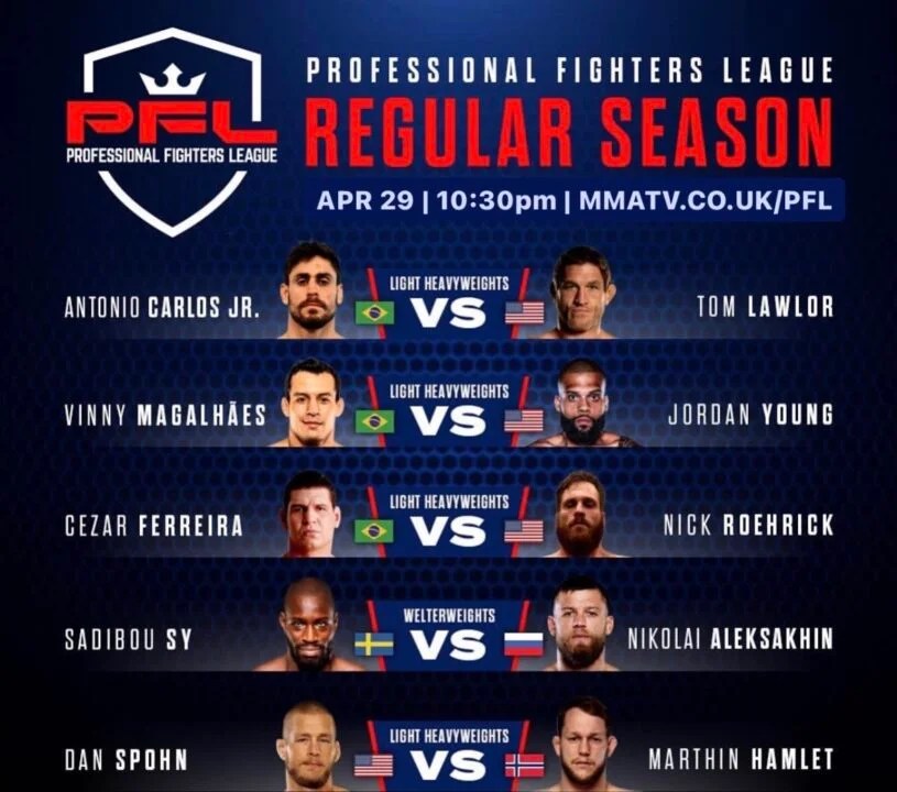 Pfl Mma Schedule 2024 Watch PFL 3 prelims live for free on MMA UK MMA UK