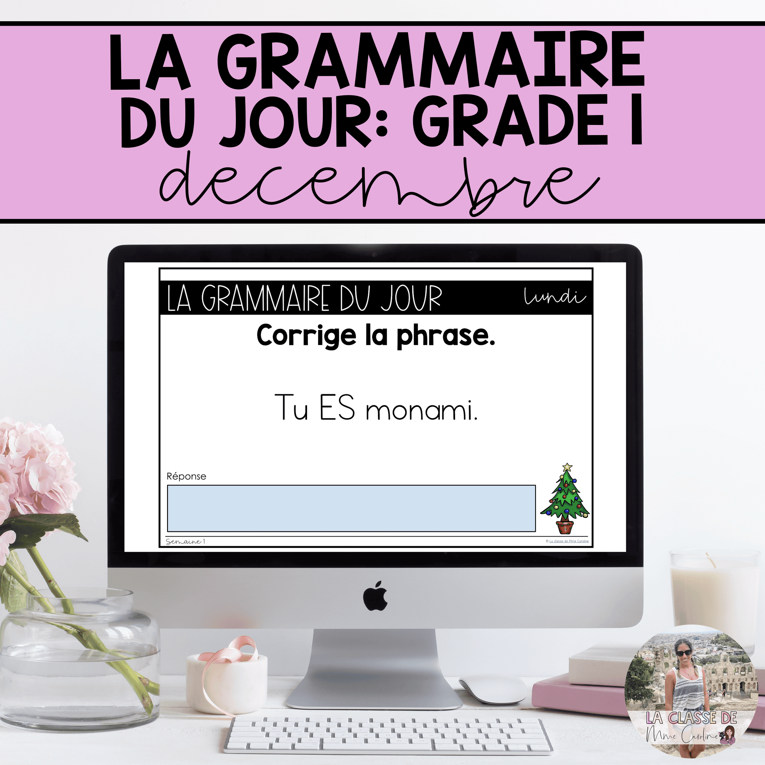 Grade 1 French Grammar Activities for Google Slides December La