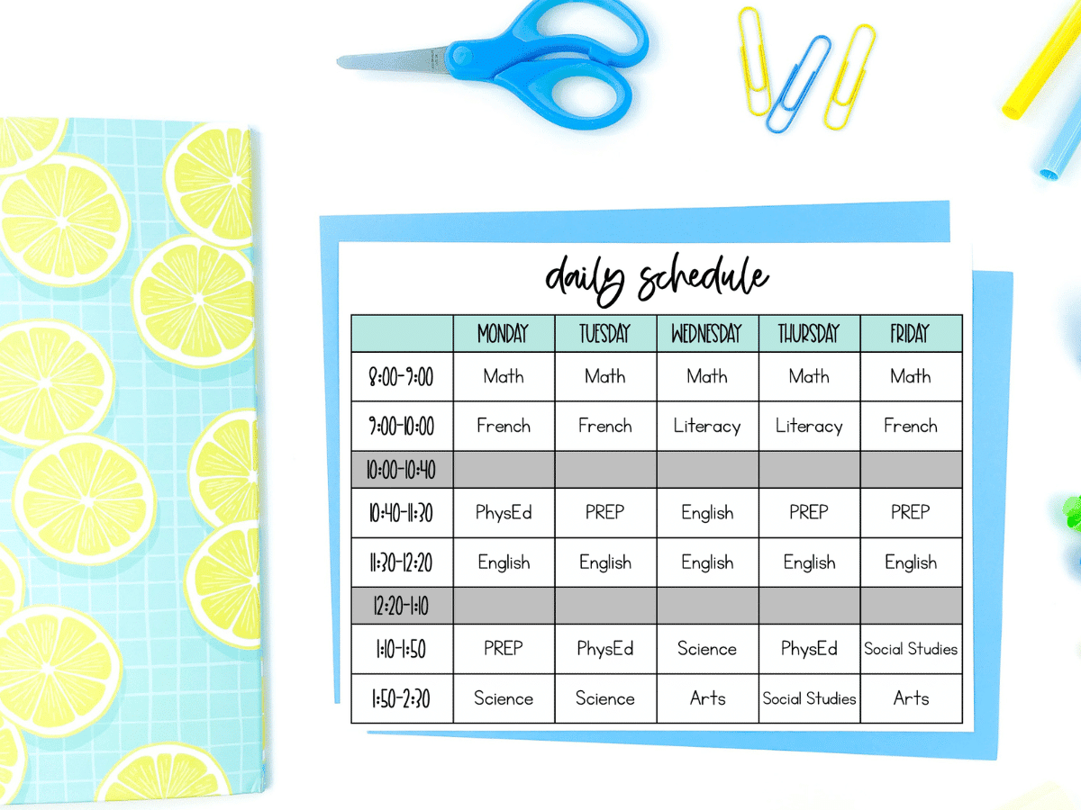 How to Create Your French Immersion Timetable in 4 Easy Steps La