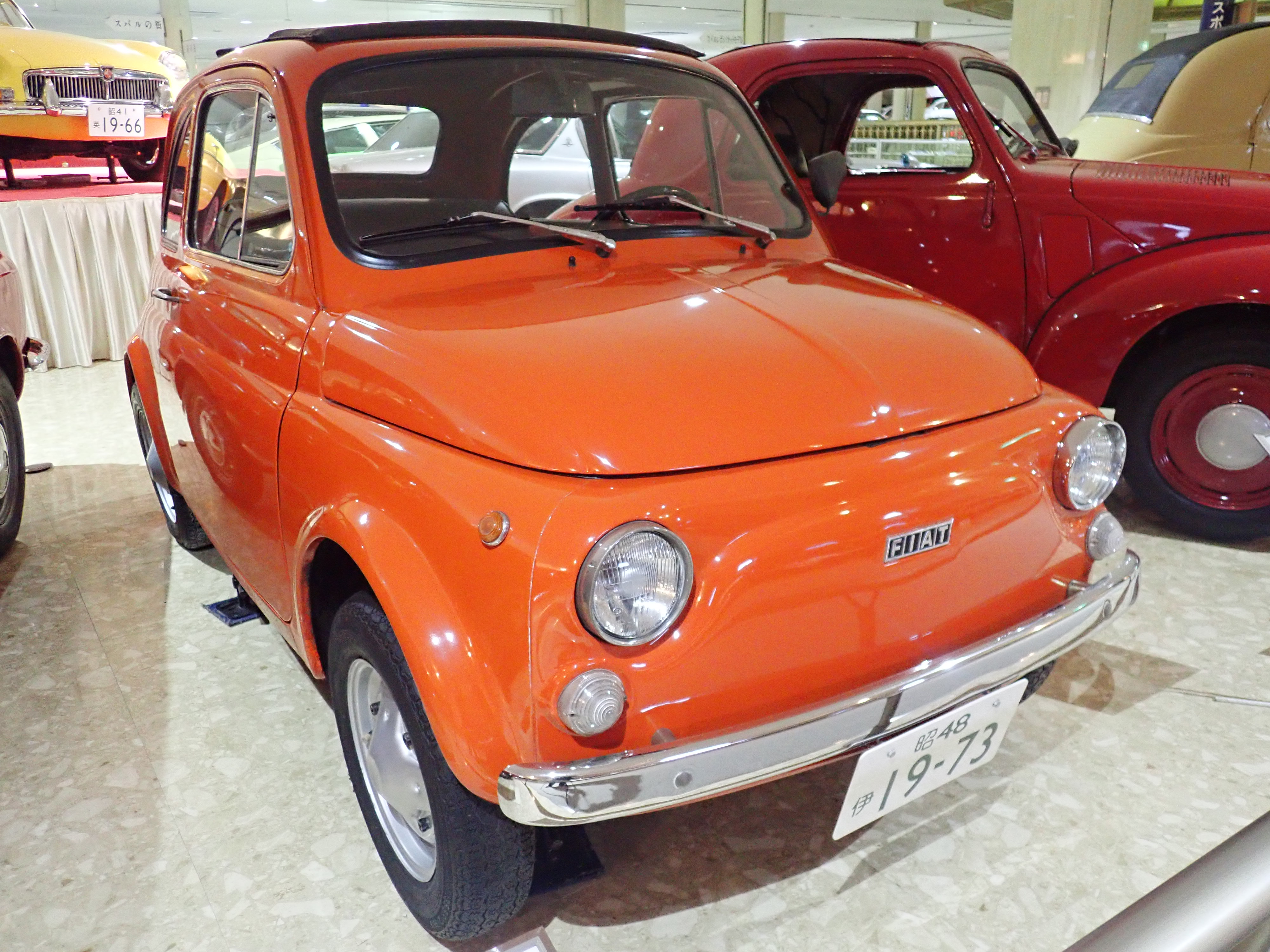 誰もが知るルパン三世の愛用車 フィアット500 昭和48年（1973年式） 日本自動車博物館