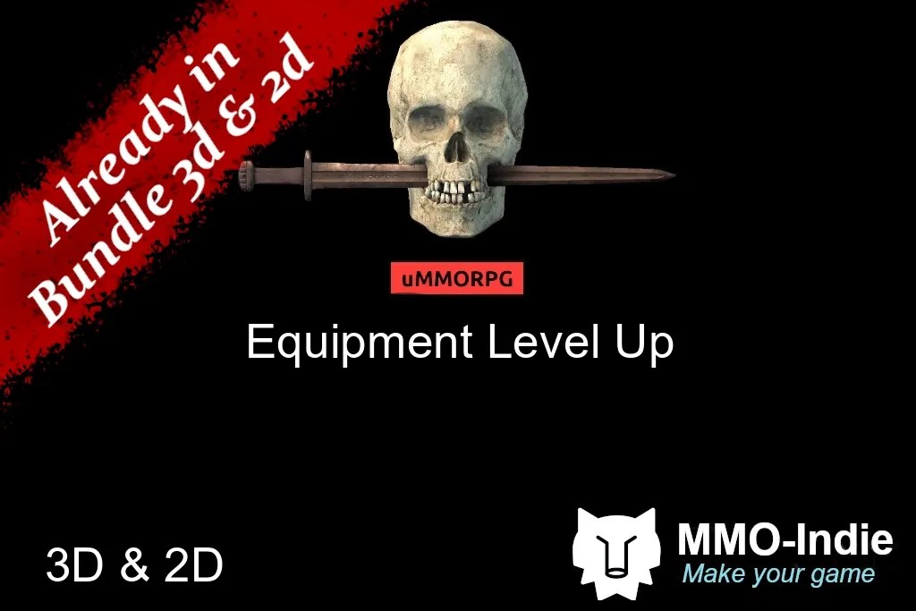 uMMORPG 2d & 3d Addon Equipment Level Up by MMOindie