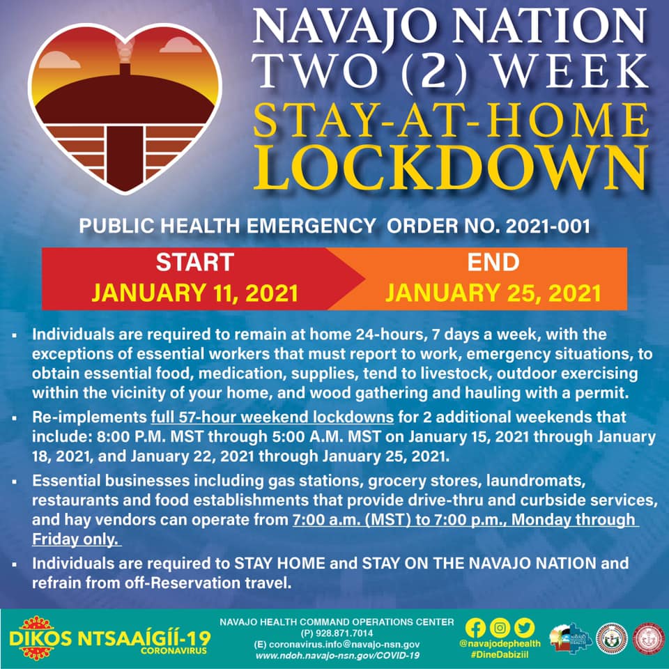 Navajo Nation Extends StayAtHome Order to Jan. 25 KSJE 90.9 FM