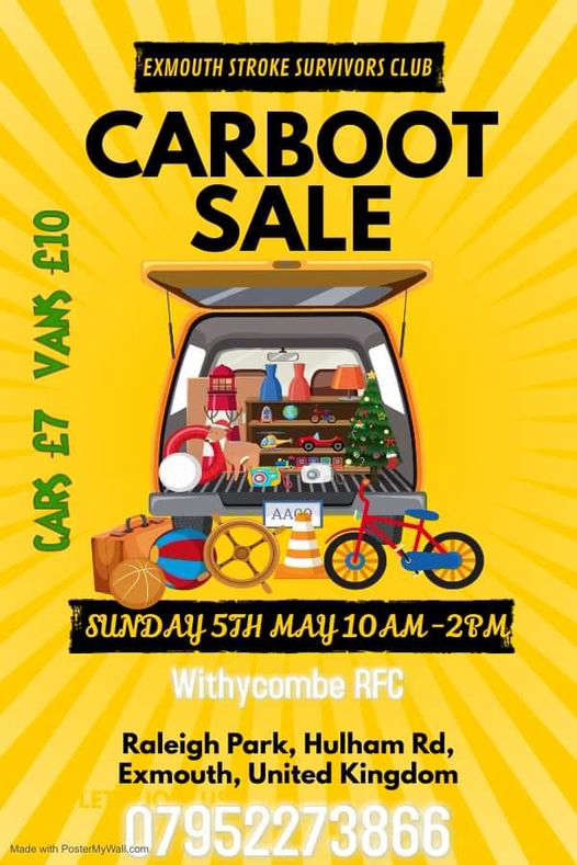 Exmouth Stroke Survivors Car boot sale DevonAir Radio