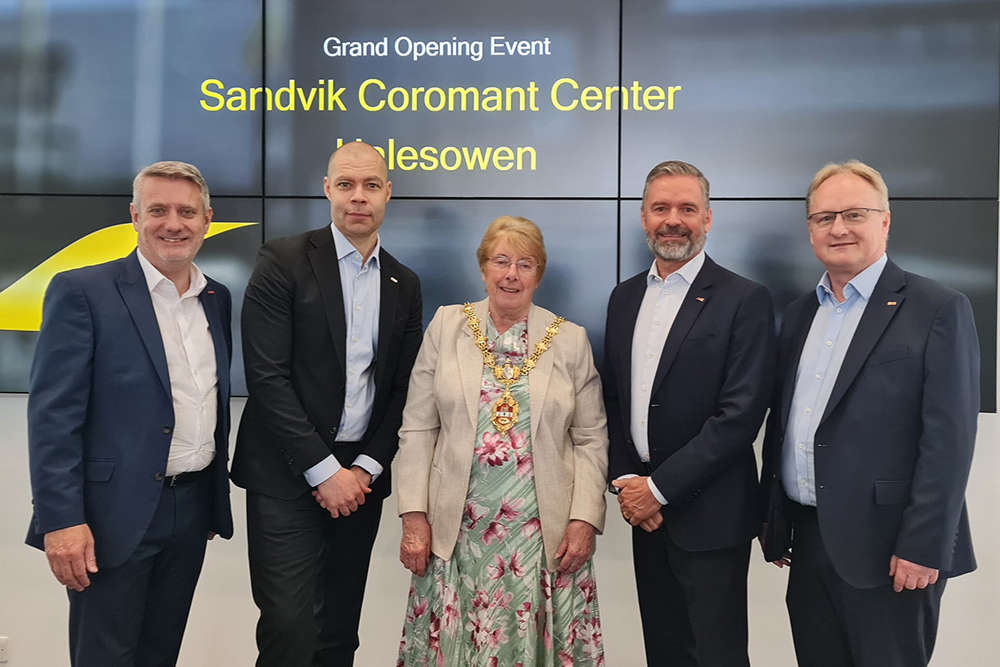 The Mayor of Dudley attends the official opening new Sandvik Cormorant