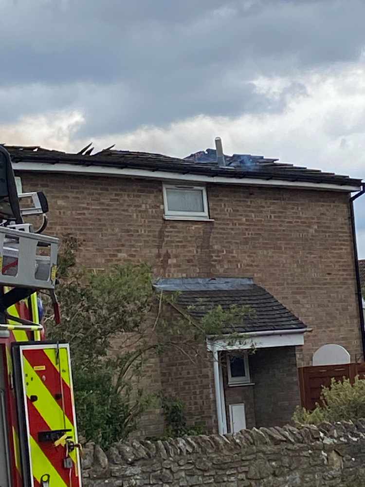 First pictures as 20 firefighters rush to house fire in Milton Keynes