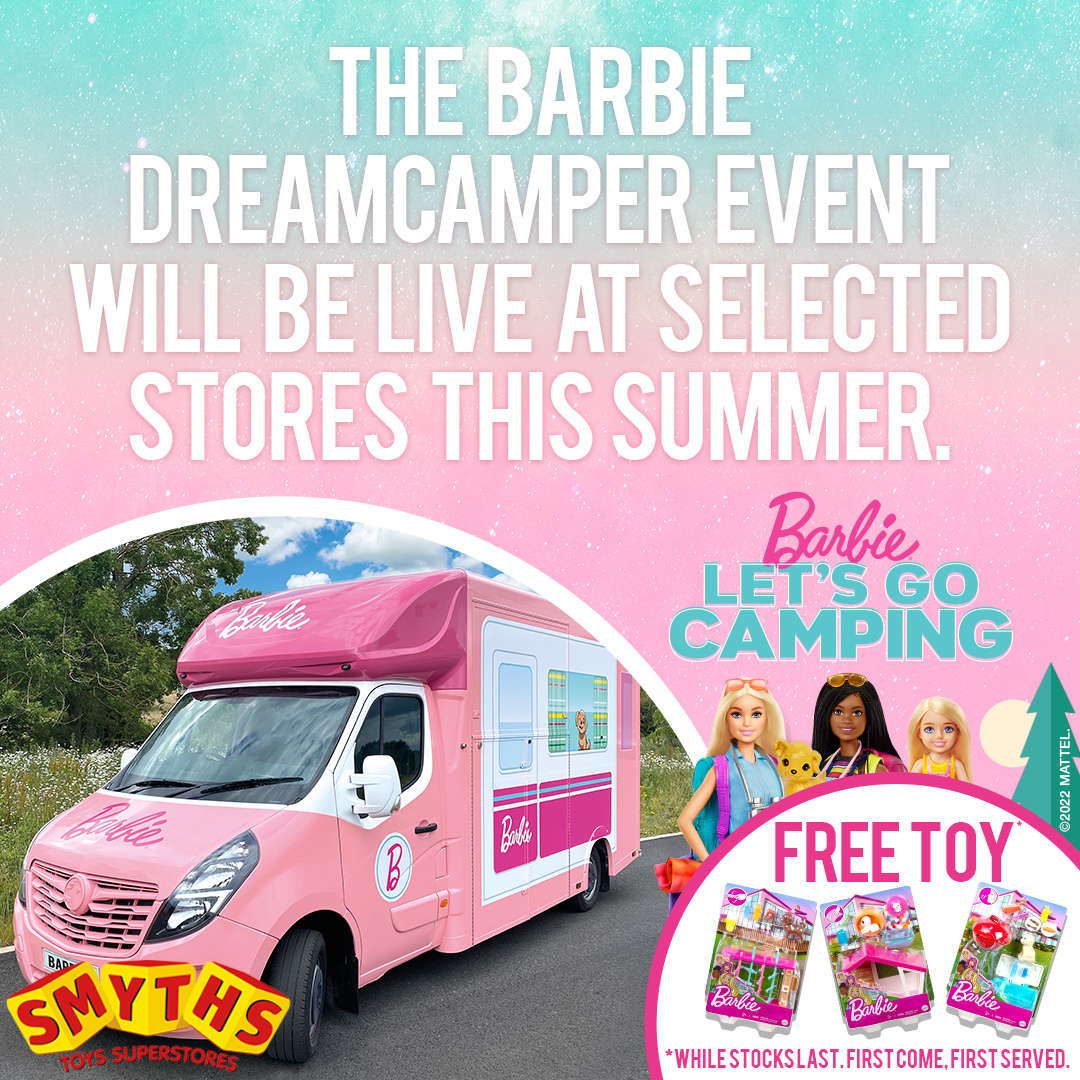 Barbie fans can visit the “Let’s Go Camping” roadshow as it heads to