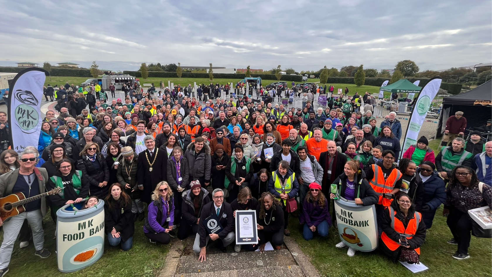 Milton Keynes Food Bank achieves Guinness World Record for longest line