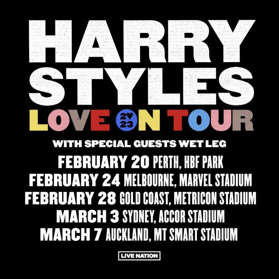 Harry Styles ‘Love On Tour’ 2023 Australia & New Zealand Tour 97.3