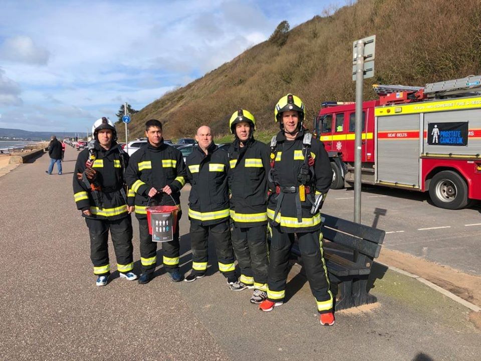 Exmouth fire crews run for charity Radio Exe
