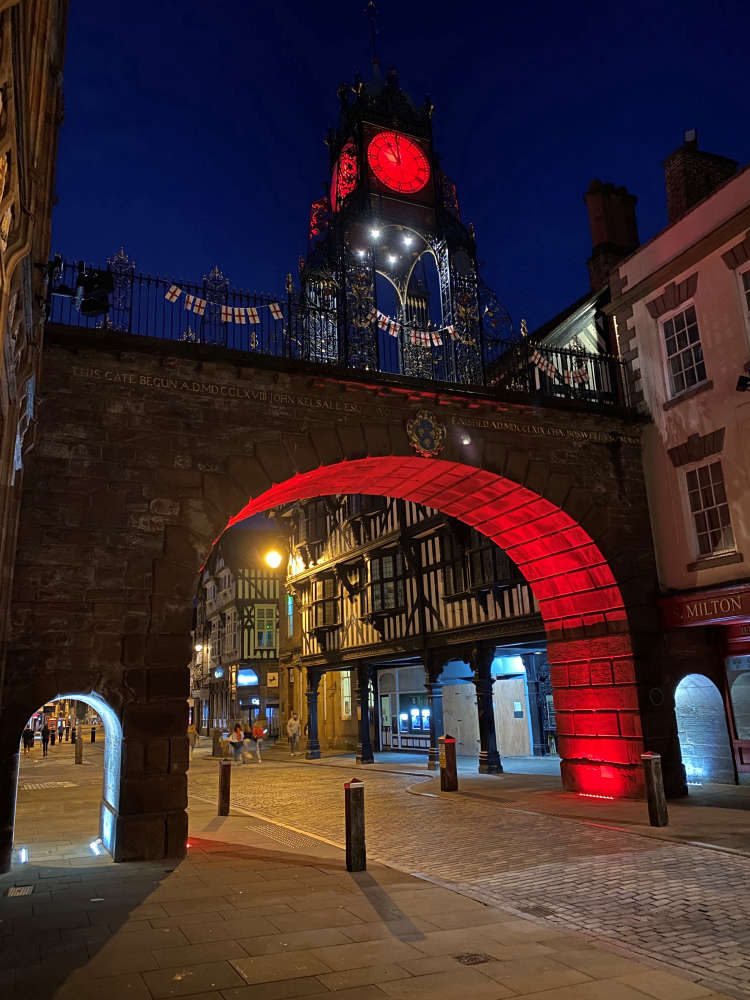 Council street lighting team continues support for England Chester's