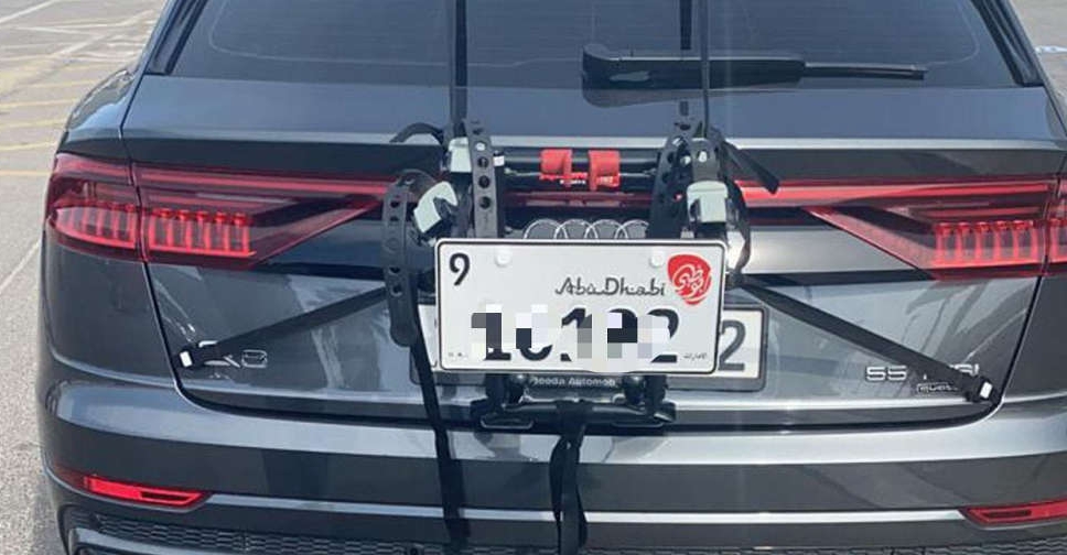 Third license plate for Abu Dhabi cars with bike racks announced