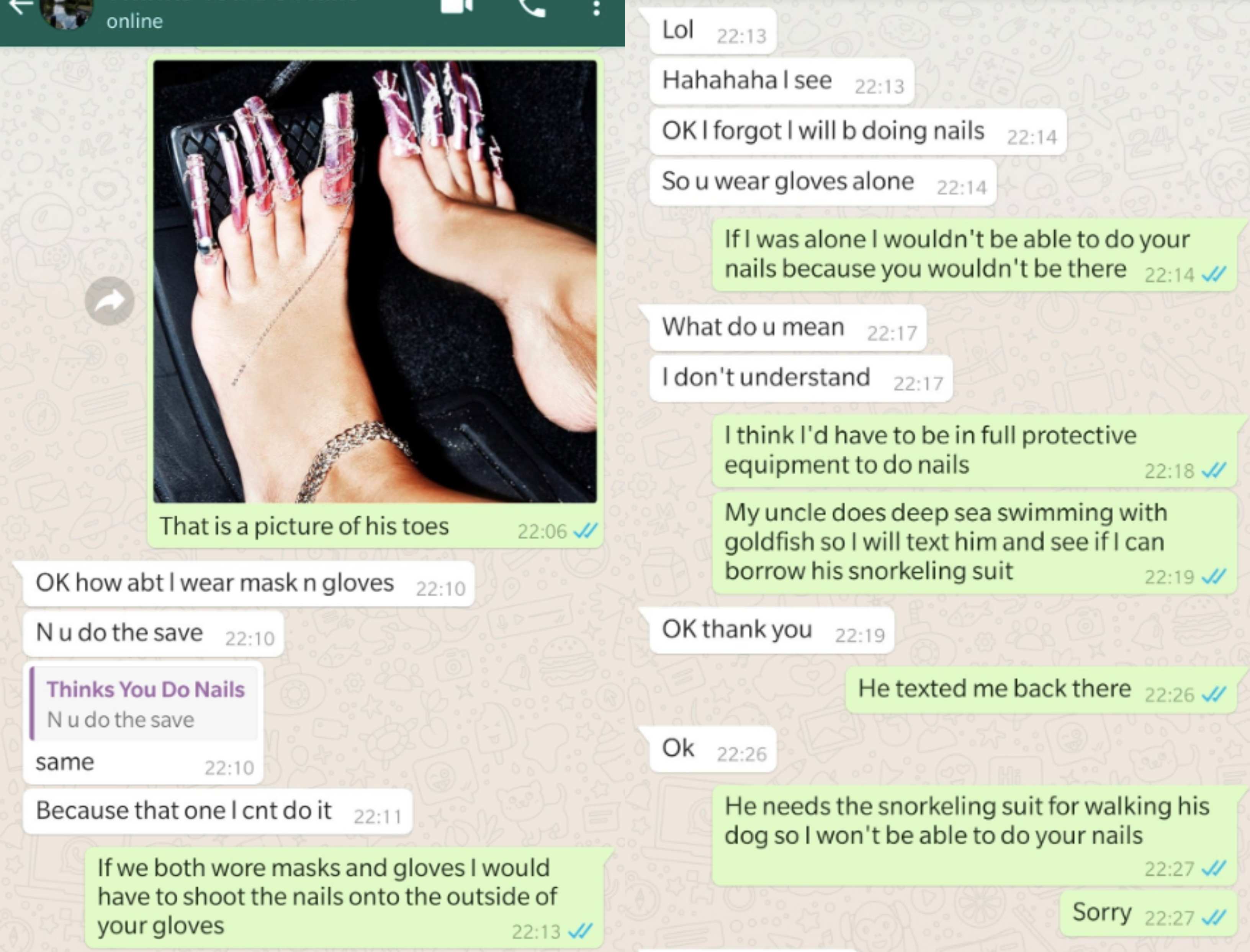 Man shares hilarious conversation after he was mistaken for nail