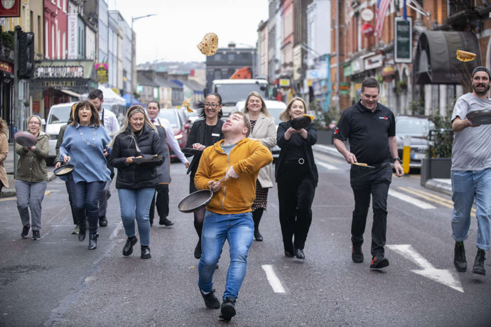 Famous Cork pancake race reenacted in Victorian Quarter Cork's 96FM