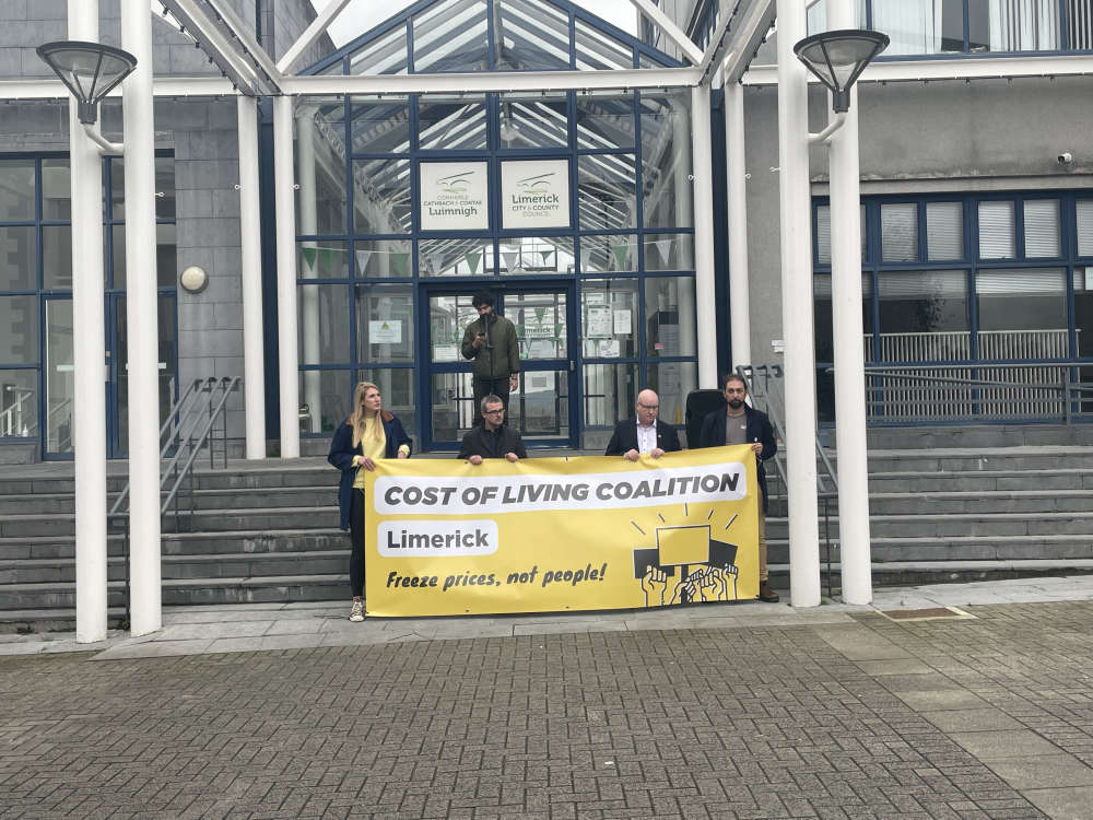 Large crowd gather at cost of living protest in Limerick Limerick's