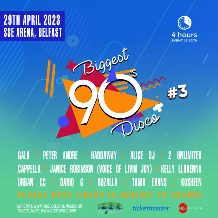The Biggest 90’s Disco set to return to Belfast U105