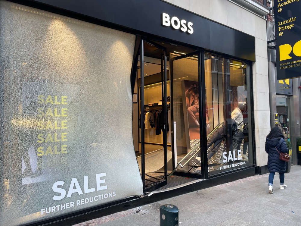Hugo Boss store on Grafton Street rammed Dublin's FM104