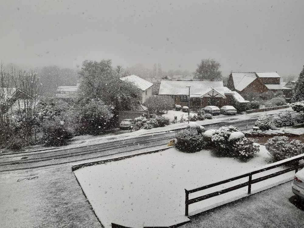 Unseasonable snow blankets Tameside Not Really Here Group Tameside