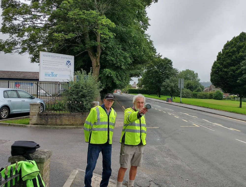 Speed watch returns to busy Hadfield road Not Really Here Group
