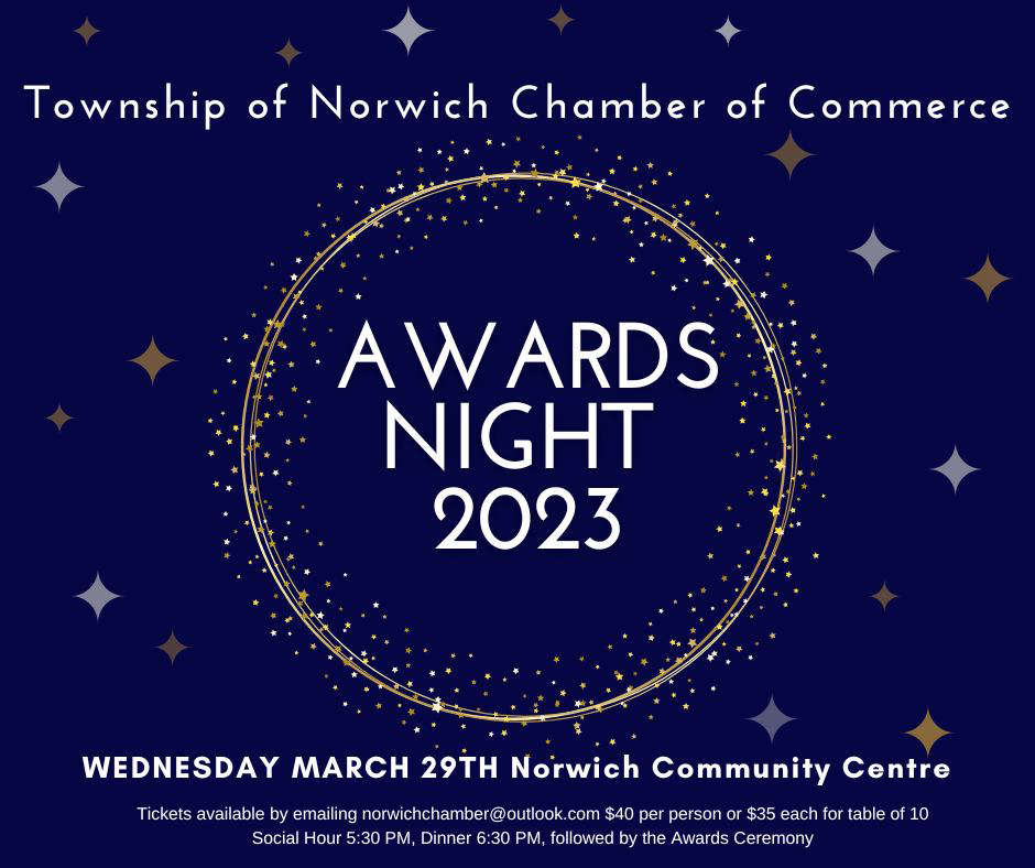 Township of Norwich Chamber of Commerce Announce Awards Night Winners