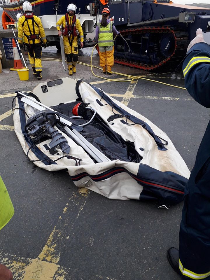 Trio in blowup dinghy rescued by Ramsey lifeboat 3FM Isle of Man