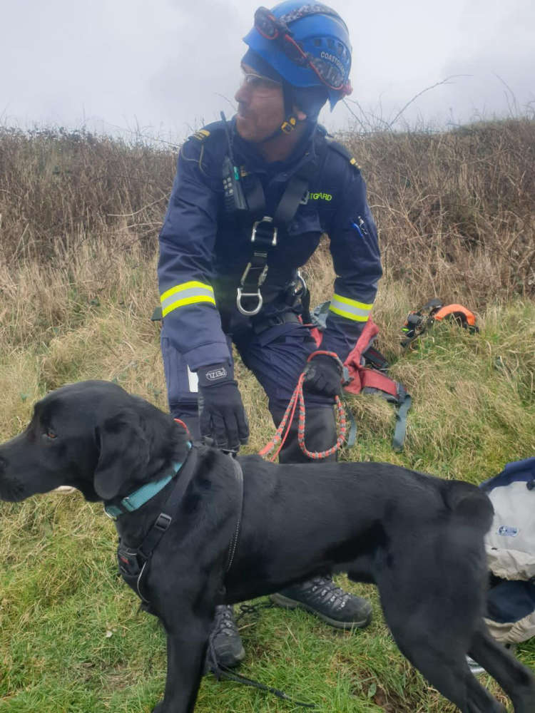 Byron the dog rescued by Coastguard 3FM Isle of Man