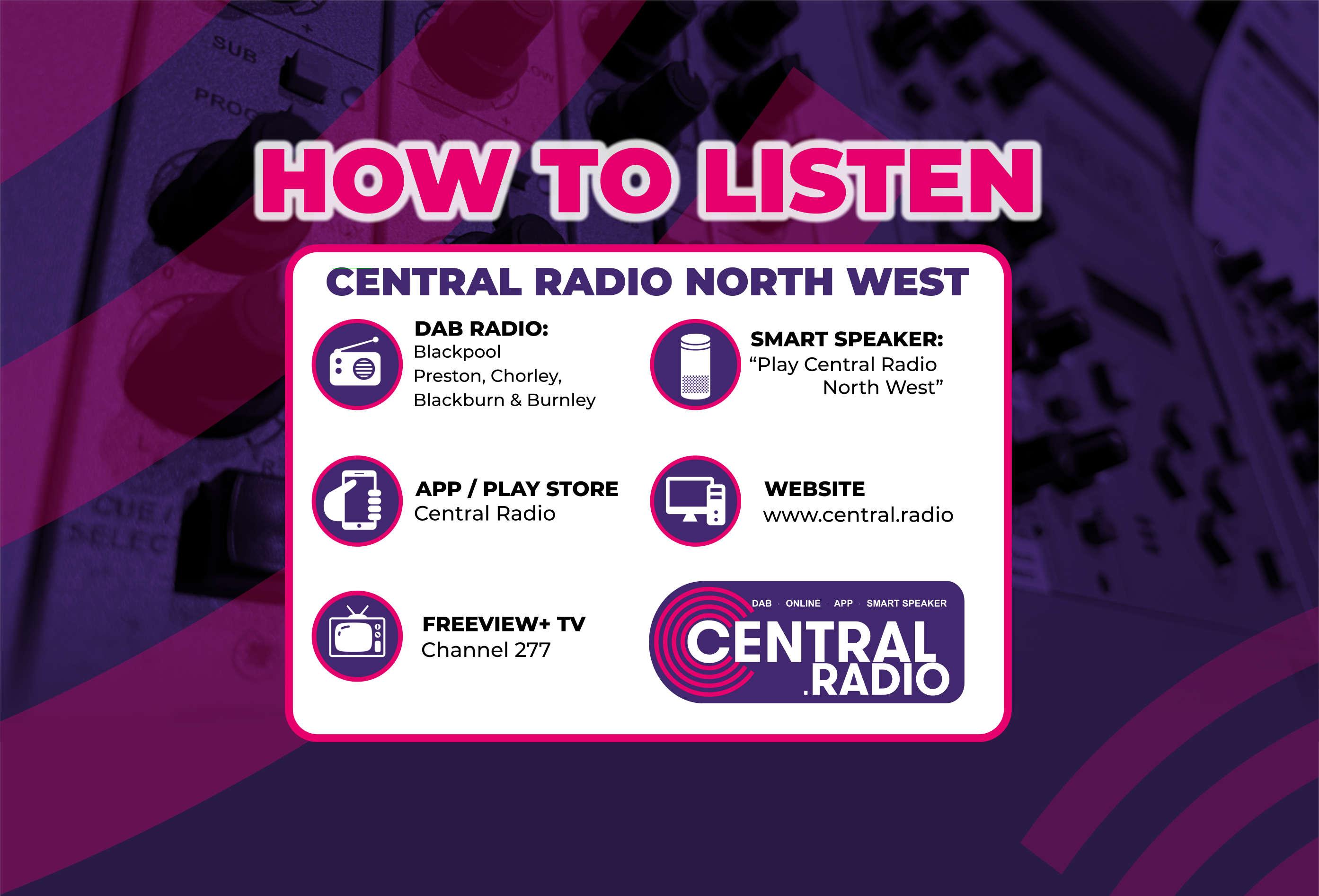 How to listen to Central Radio North West Central Radio North West