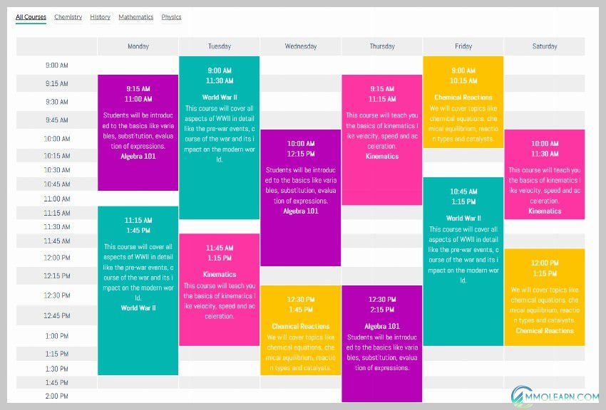 Course Scheduler Addon Start Your Business/Personal sites With Our