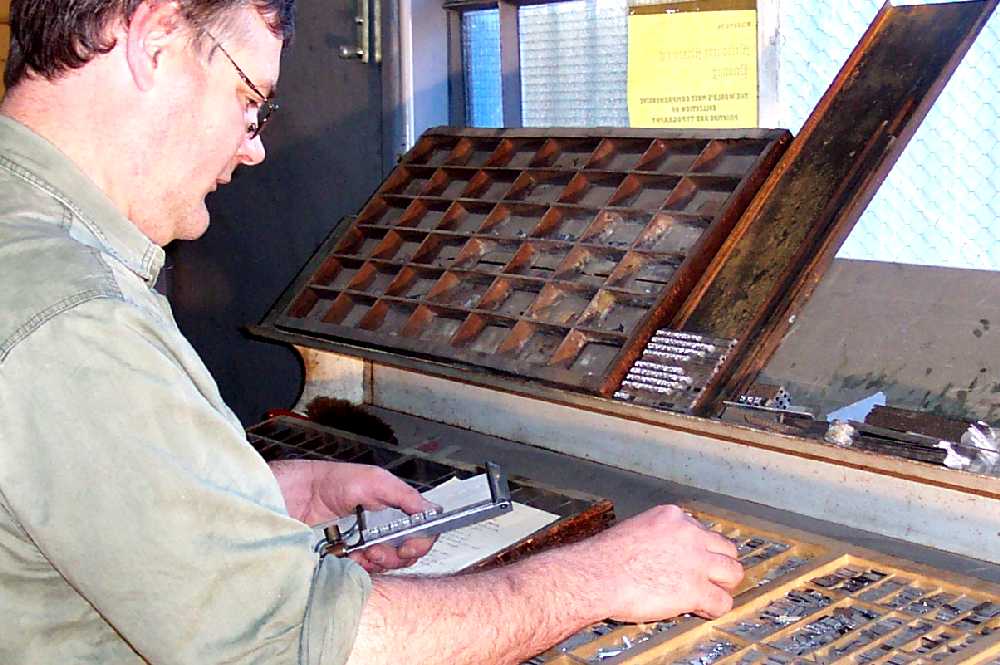Melbourne Museum of Printing Typesetting by hand