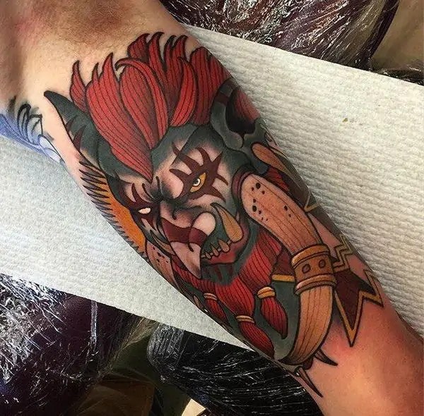 60+ Wow Tattoo Ideas - The Best World Of Warcraft Tattoos 590_x_600_webp