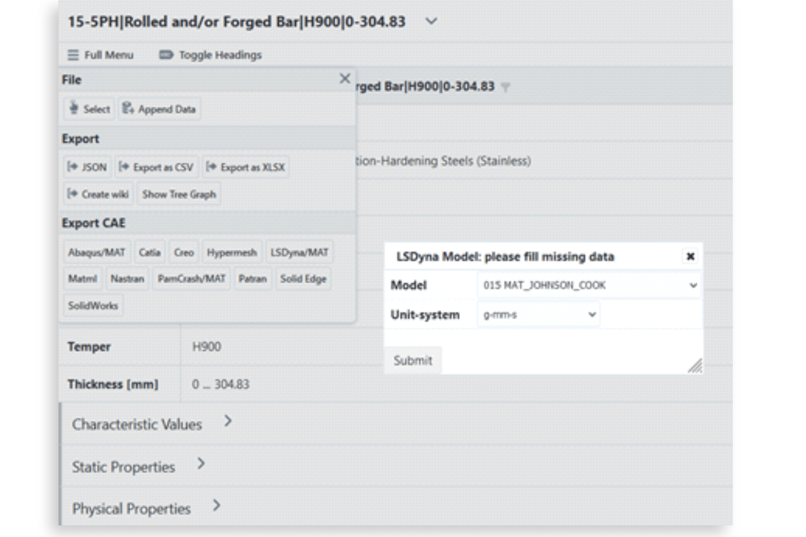EDA® Next generation materials data system