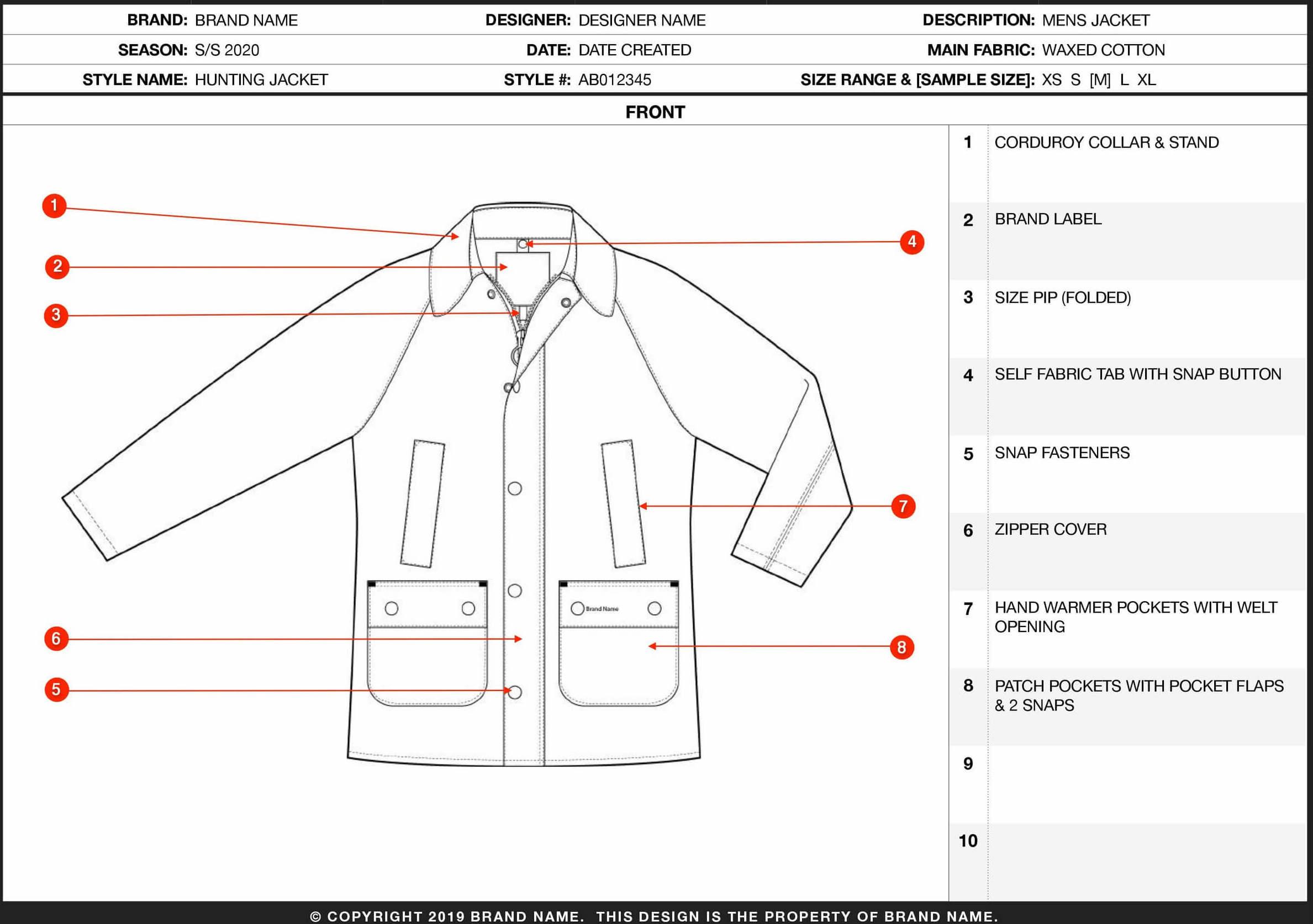 Free Tech Pak Templates to Get Started With for New Clothing Brands