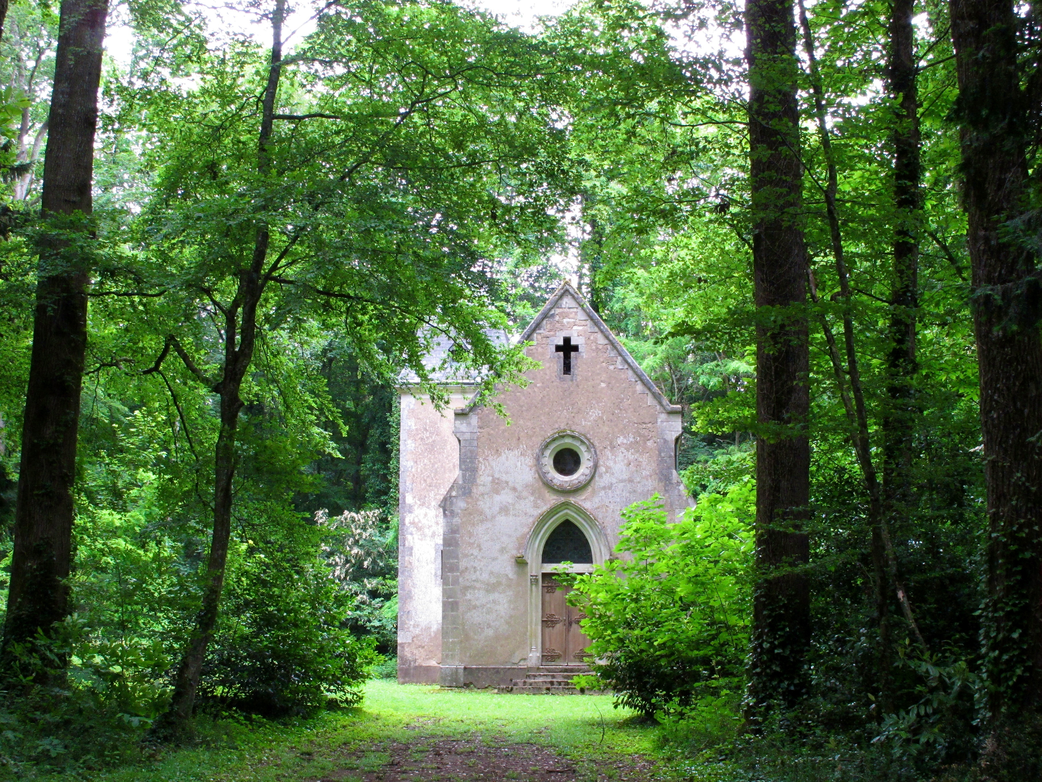 Chapel in the chateau’s forest dedicated to St Barbe (Barbara) the M