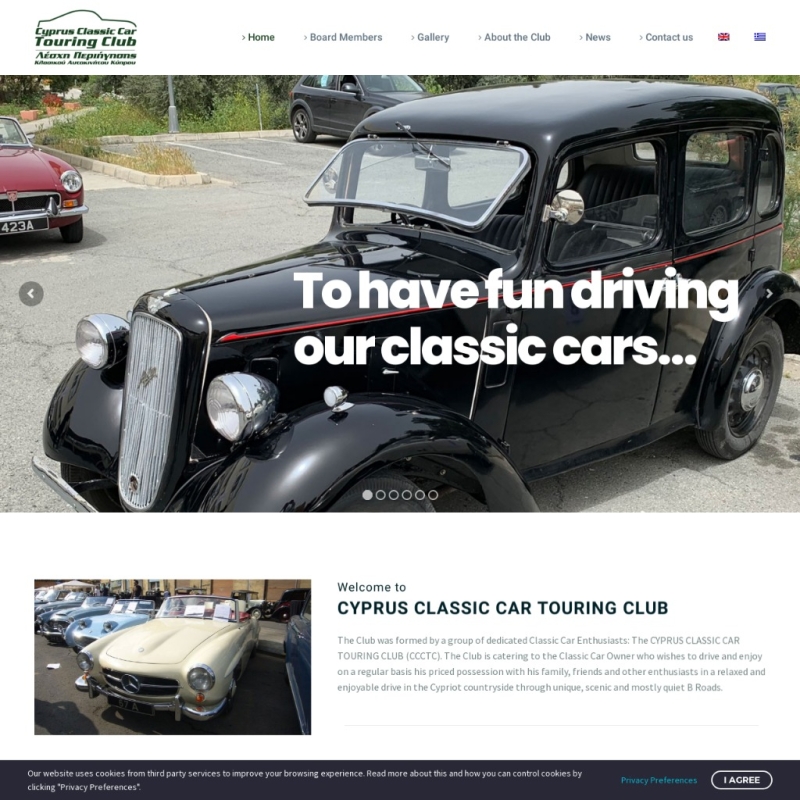 Cyprus Classic Car Touring Club Cyprus web design