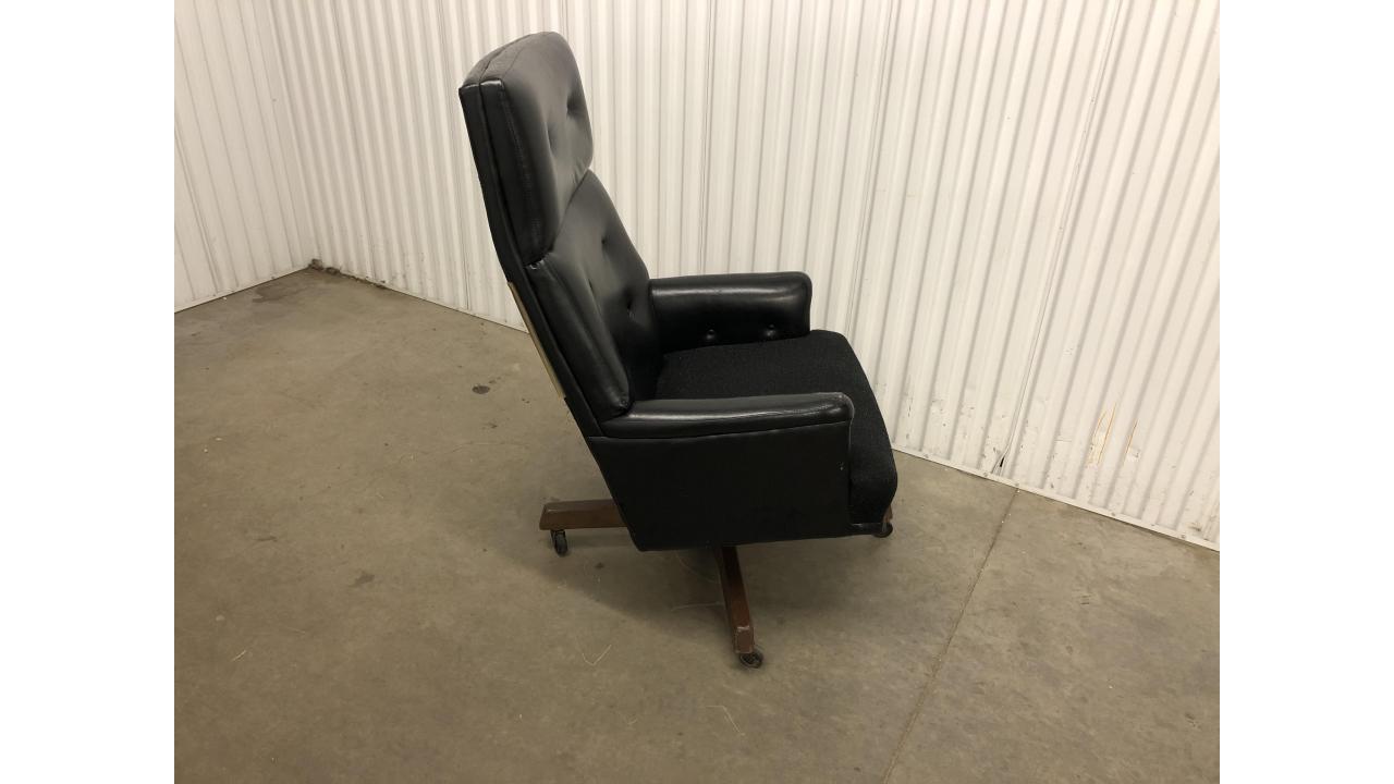 Vintage HON High Back Office Chair Black, Mid Century! St. Paul