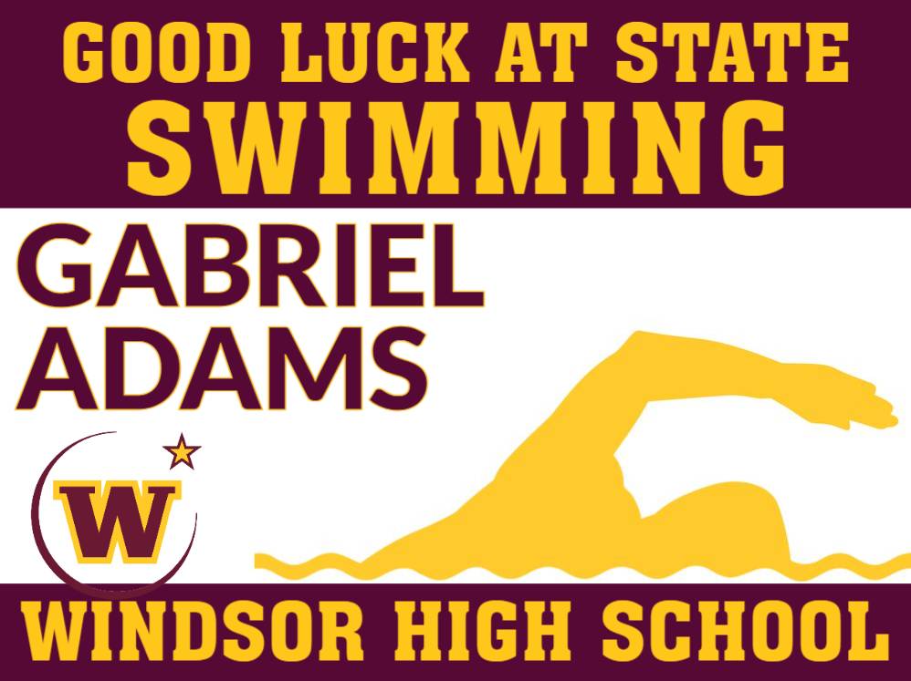 WHS Swimming State GROUP ORDER Yard Sign