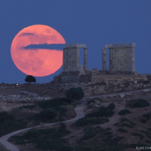 Fondo De Paisaje Con Arboles Y Montanas Y Luna Descargar