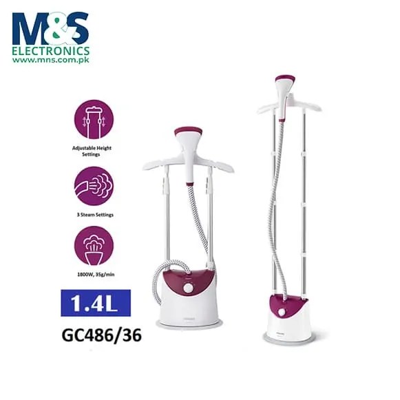 Philips GC486 Garment Steamer Easy Touch, 1800w I M&S