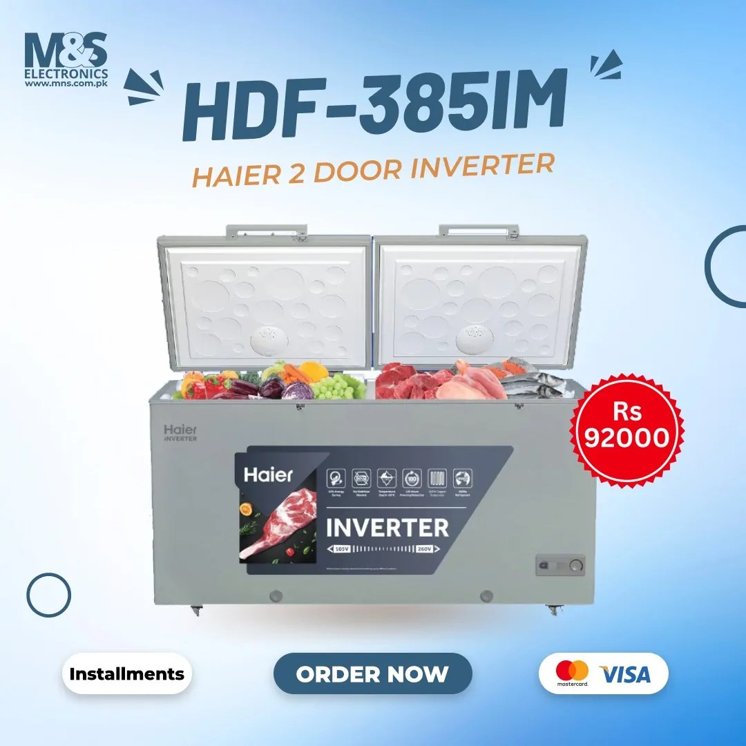 Haier HDF385IM Double Door Inverter Deep Freezer I M&S