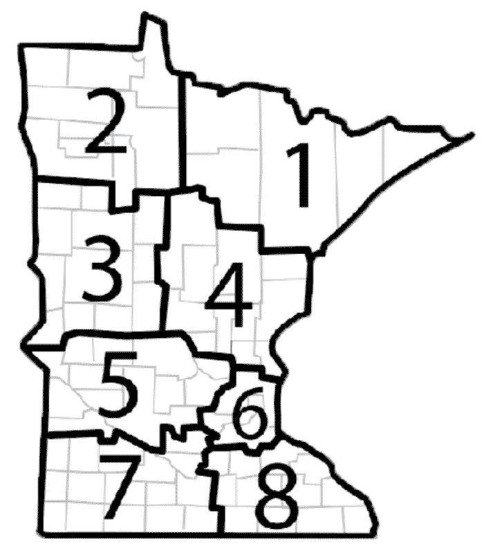 Districts Map MN Trappers Association