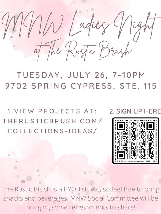 MNW Ladies Night at The Rustic Brush Memorial Northwest Homeowners Association
