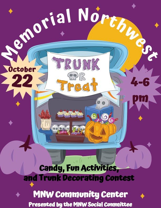 MNW Annual Trunk or Treat! Memorial Northwest Homeowners Association