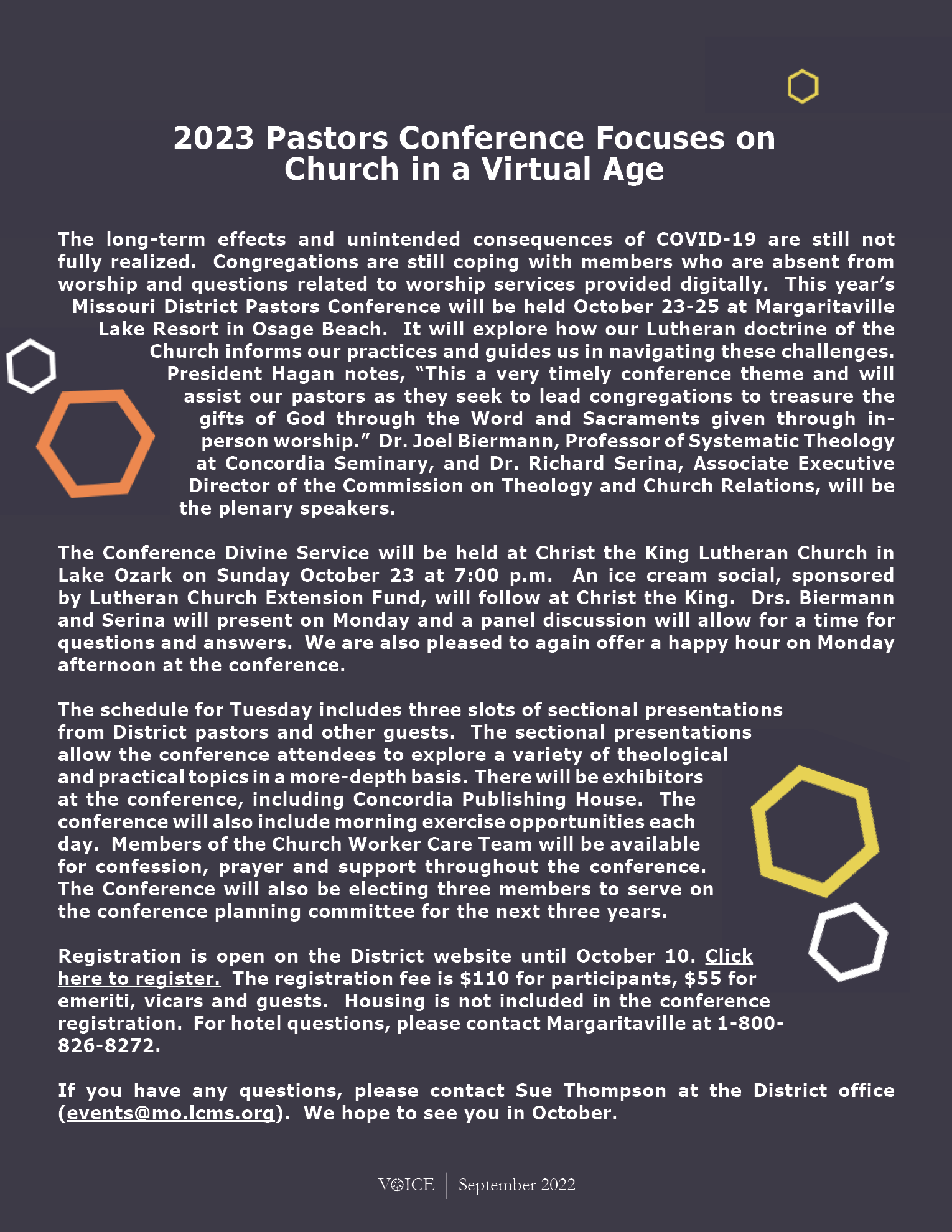 The VOICE September 2022 Church Worker Care — Missouri District — The